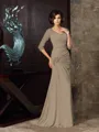 Trumpet/Mermaid Sweetheart Sweep Train Chiffon Mother of the Bride Dresses