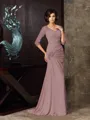 Trumpet/Mermaid Sweetheart Sweep Train Chiffon Mother of the Bride Dresses