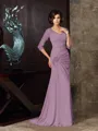 Trumpet/Mermaid Sweetheart Sweep Train Chiffon Mother of the Bride Dresses