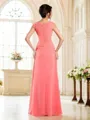 A-Line/Princess Bateau Floor-Length Chiffon Mother of the Bride Dresses