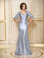 Trumpet/Mermaid Sweetheart Sweep Train Taffeta Mother of the Bride Dresses With Appliques Lace