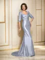 Trumpet/Mermaid Sweetheart Sweep Train Taffeta Mother of the Bride Dresses With Appliques Lace