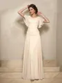 A-Line/Princess Square Floor-Length Chiffon Mother of the Bride Dresses With Beading