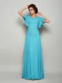 A-Line/Princess Square Floor-Length Chiffon Mother of the Bride Dresses With Beading