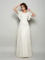 A-Line/Princess Square Floor-Length Chiffon Mother of the Bride Dresses With Beading