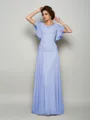 A-Line/Princess Square Floor-Length Chiffon Mother of the Bride Dresses With Beading