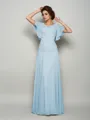 A-Line/Princess Square Floor-Length Chiffon Mother of the Bride Dresses With Beading