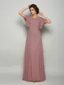 A-Line/Princess Square Floor-Length Chiffon Mother of the Bride Dresses With Beading
