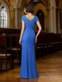 A-Line/Princess V-neck Floor-Length Chiffon Mother of the Bride Dresses With Appliques Lace