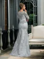Trumpet/Mermaid Bateau Sweep Train Lace Mother of the Bride Dresses With Beading