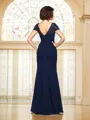 Trumpet/Mermaid V-neck Floor-Length Chiffon Mother of the Bride Dresses With Beading
