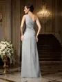 Trumpet/Mermaid One-Shoulder Floor-Length Chiffon Mother of the Bride Dresses With Beading