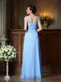 Sheath/Column Straps Floor-Length Chiffon Mother of the Bride Dresses With Pleats