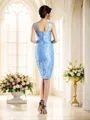 Sheath/Column Straps Knee-Length Taffeta Mother of the Bride Dresses