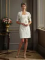 Sheath/Column Sweetheart Knee-Length Taffeta Mother of the Bride Dresses With Beading