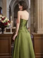 A-Line/Princess Strapless Floor-Length Taffeta Mother of the Bride Dresses With Beading