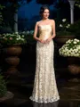 A-Line/Princess Strapless Floor-Length Lace Mother of the Bride Dresses With Lace