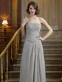 A-Line/Princess One-Shoulder Floor-Length Chiffon Mother of the Bride Dresses With Beading