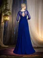 A-Line/Princess V-neck Floor-Length Chiffon Mother of the Bride Dresses With Sequin