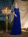A-Line/Princess V-neck Floor-Length Chiffon Mother of the Bride Dresses With Sequin
