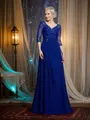 A-Line/Princess V-neck Floor-Length Chiffon Mother of the Bride Dresses With Sequin