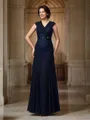 A-Line/Princess Straps Ankle-Length Chiffon Mother of the Bride Dresses With Lace