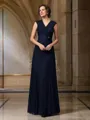 A-Line/Princess Straps Ankle-Length Chiffon Mother of the Bride Dresses With Lace