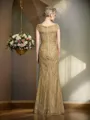 Sheath/Column Bateau Floor-Length Lace Mother of the Bride Dresses With Lace