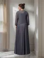 A-Line/Princess Straps Floor-Length Chiffon Mother of the Bride Dresses With Lace