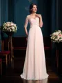 A-Line/Princess V-neck Floor-Length Chiffon Mother of the Bride Dresses With Beading