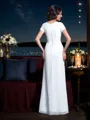 A-Line/Princess Scoop Asymmetrical Chiffon Mother of the Bride Dresses