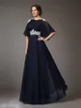 A-Line/Princess Straps Floor-Length Chiffon Mother of the Bride Dresses With Appliques Lace