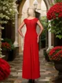 Sheath/Column Bateau Floor-Length Chiffon Mother of the Bride Dresses With Leg Slit