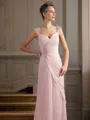 Sheath/Column Straps Floor-Length Chiffon Mother of the Bride Dresses With Beading