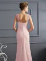 Sheath/Column Straps Floor-Length Chiffon Mother of the Bride Dresses With Beading