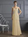 Sheath/Column Straps Floor-Length Chiffon Mother of the Bride Dresses With Beading