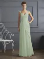 Sheath/Column Straps Floor-Length Chiffon Mother of the Bride Dresses With Beading