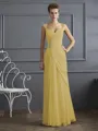 Sheath/Column Straps Floor-Length Chiffon Mother of the Bride Dresses With Beading