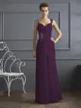 Sheath/Column Straps Floor-Length Chiffon Mother of the Bride Dresses With Beading