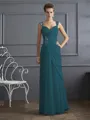 Sheath/Column Straps Floor-Length Chiffon Mother of the Bride Dresses With Beading