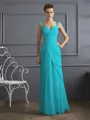 Sheath/Column Straps Floor-Length Chiffon Mother of the Bride Dresses With Beading