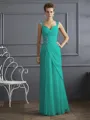 Sheath/Column Straps Floor-Length Chiffon Mother of the Bride Dresses With Beading