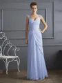 Sheath/Column Straps Floor-Length Chiffon Mother of the Bride Dresses With Beading