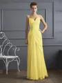 Sheath/Column Straps Floor-Length Chiffon Mother of the Bride Dresses With Beading