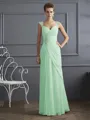 Sheath/Column Straps Floor-Length Chiffon Mother of the Bride Dresses With Beading