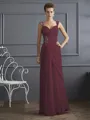 Sheath/Column Straps Floor-Length Chiffon Mother of the Bride Dresses With Beading