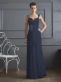 Sheath/Column Straps Floor-Length Chiffon Mother of the Bride Dresses With Beading