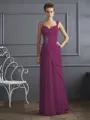 Sheath/Column Straps Floor-Length Chiffon Mother of the Bride Dresses With Beading