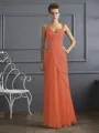 Sheath/Column Straps Floor-Length Chiffon Mother of the Bride Dresses With Beading