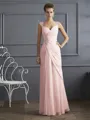 Sheath/Column Straps Floor-Length Chiffon Mother of the Bride Dresses With Beading